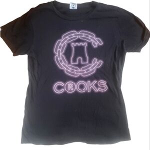CROOKS & CASTLES WOMENS NEON LOGO SHIRT
